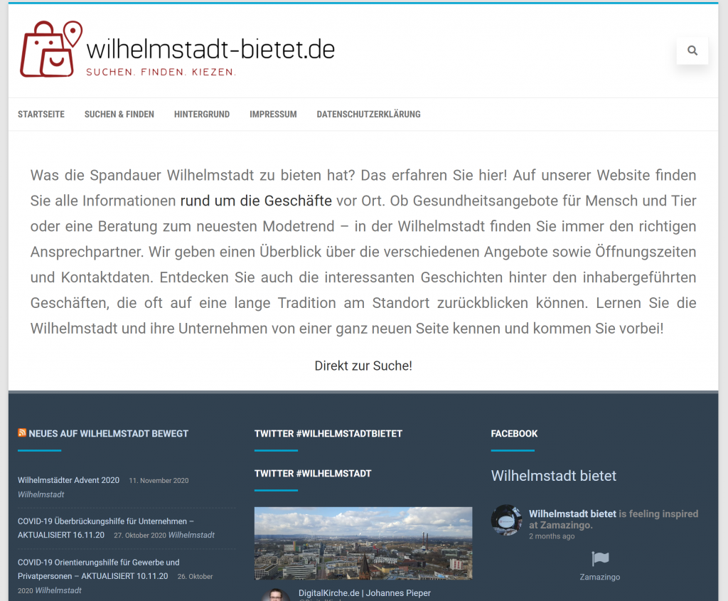 Wilhelmstadt bietet